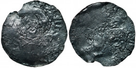 Germany. Speyer. Heinrich III 1039-1056. AR Denar (19mm, 0.80g). Speyer mint. Two adjacent busts facing, between scepter / Half-length portrait of Chr...