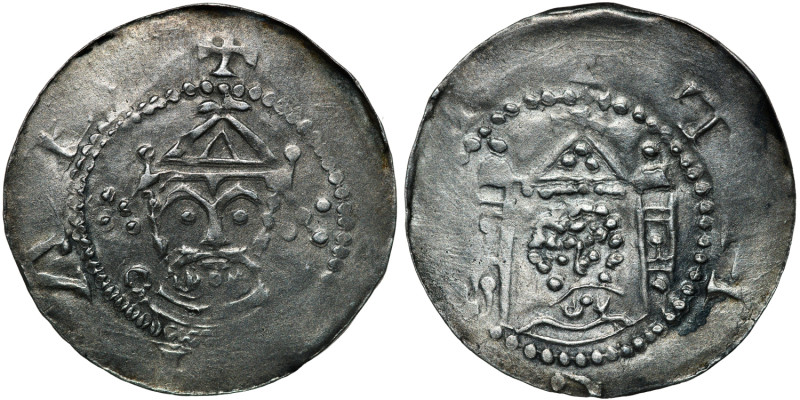Germany. Erfurt. Heinrich III 1039-1056. AR Denar (20mm, 0.99g). Erfurt mint. Cr...
