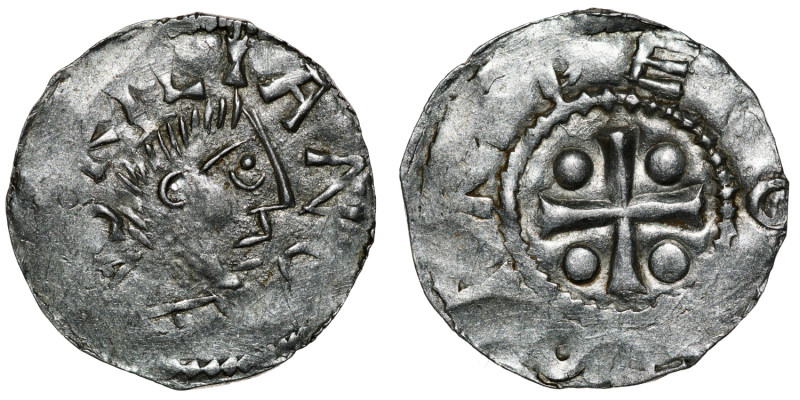 Germany. Franconia. Otto III 983-1002. AR Denar (18mm, 1.14g). Würzburg mint. [S...