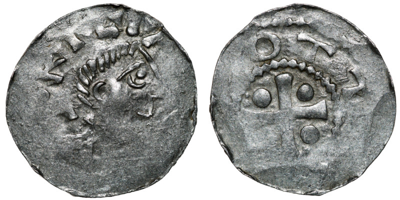 Germany. Franconia. Otto III 983-1002. AR Denar (18mm, 1.15g). Würzburg mint. S ...