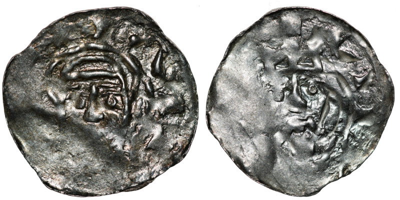 Germany. Swabia. Heinrich III 1039-1056. AR Denar (20mm, 0.94g). Strasbourg mint...