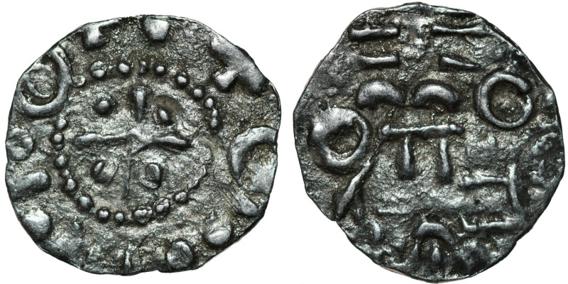 Germany. Swabia. Esslingen. Otto I - Otto III 936 - 1002. AR Obol? (13mm, 0.43g)...