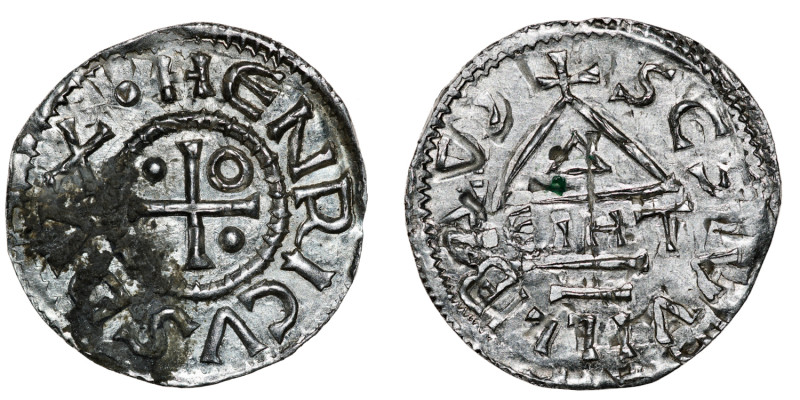 Germany. Duchy of Bavaria. Heinrich IV 995-1002. AR Denar (23mm, 1.66g). Eichstä...