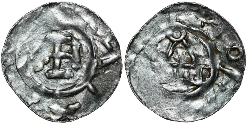 Germany. Konstanz. Otto III to Heinrich II 983-1002-1024. AR Denar (17mm, 0.65g)...