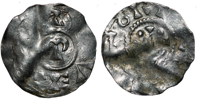 The Netherlands. Region of Utrecht. Otto III 983-996. AR Denar (19mm, 1.29g). Un...