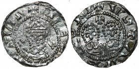 The Netherlands. Friesland. Ekbert II 1068-1077. AR Denar (18mm, 0.71g). Stavoren mint. +ECBERTVS, crowned bearded bust facing / +VSTAVEROИI, two adja...