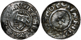 Switzerland. Zurich. Otto III 973-1002. AR Denar (18mm, 1.08g). Zurich mint. Struck ca 980-990. Stylized head left / Small cross pattée. Dbg 1268; See...