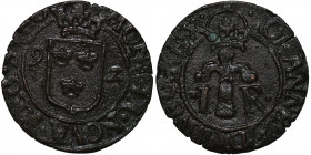 Sweden, Johan III. 1/2 öre 1592. Æ (21mm, 1.48g), Johannes, Levin: 654. Fine.