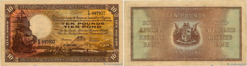 Country : SOUTH AFRICA 
Face Value : 10 Pounds 
Date : 19 avril 1943 
Period/Pro...