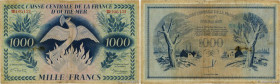 Country : FRENCH EQUATORIAL AFRICA 
Face Value : 1000 Francs Phénix 
Date : 1944 
Period/Province/Bank : Caisse Centrale de la France d'Outre-Mer 
Cat...