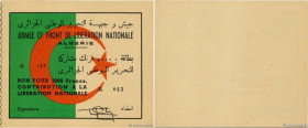 Country : ALGERIA 
Face Value : 5000 Francs Bon 
Date : (1954-1962) 
Period/Province/Bank : Document 
Alphabet - signatures - series : N°043 
Commenta...