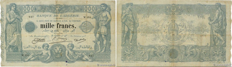 Country : ALGERIA 
Face Value : 1000 Francs 
Date : 02 mai 1924 
Period/Province...