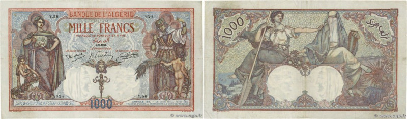 Country : ALGERIA 
Face Value : 1000 Francs 
Date : 02 septembre 1926 
Period/Pr...
