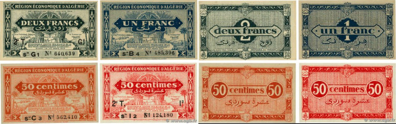Country : ALGERIA 
Face Value : 50 Centimes, 1 et 2 Francs Lot 
Date : 1944 
Per...