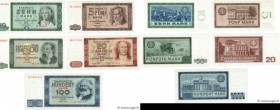 Country : GERMAN DEMOCRATIC REPUBLIC 
Face Value : 5 au 100 Mark Lot 
Date : 1964 
Period/Province/Bank : Deutsche Notenbank 
Catalogue reference : P....
