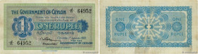 Country : CEYLON 
Face Value : 1 Rupee 
Date : 01 septembre 1928 
Period/Province/Bank : The Government of Ceylon 
Catalogue reference : P.16b 
Alphab...
