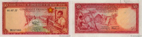 Country : BELGIAN CONGO 
Face Value : 50 Francs 
Date : 01 juillet 1957 
Period/Province/Bank : Banque Centrale du Congo Belge et du Ruanda-Urundi 
Ca...