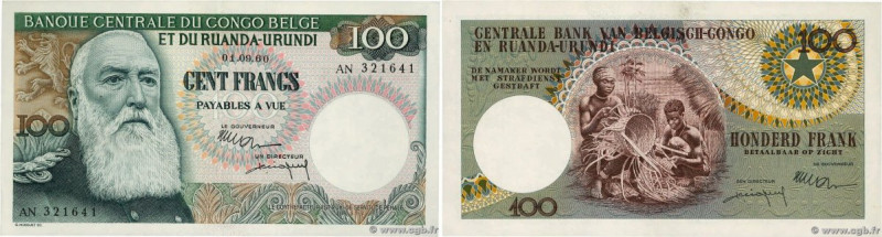 Country : BELGIAN CONGO 
Face Value : 100 Francs 
Date : 01 septembre 1960 
Peri...