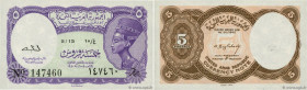 Country : EGYPT 
Face Value : 5 Piastres 
Date : (1961) 
Period/Province/Bank : United Arab Republic Currency Note 
Catalogue reference : P.180a 
Alph...
