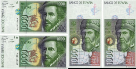 Country : SPAIN 
Face Value : 1000 Pesetas Consécutifs 
Date : 12 octobre 1992 
Period/Province/Bank : Banco de Espana 
Catalogue reference : P.163 
A...