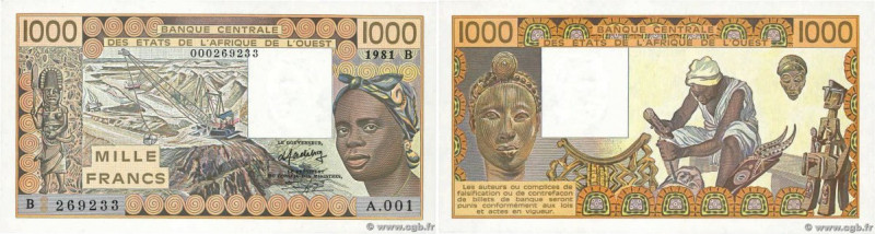 Country : WEST AFRICAN STATES 
Face Value : 1000 Francs 
Date : 1981 
Period/Pro...