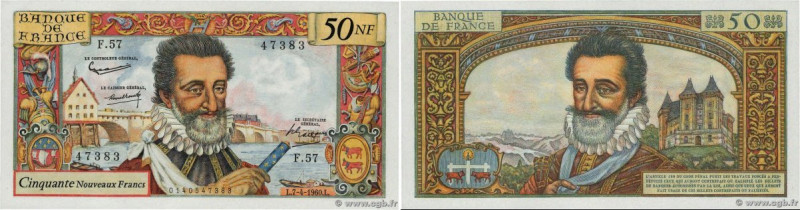 Country : FRANCE 
Face Value : 50 Nouveaux Francs HENRI IV 
Date : 07 avril 1960...