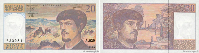 Country : FRANCE 
Face Value : 20 Francs DEBUSSY à fil de sécurité 
Date : 1990 ...