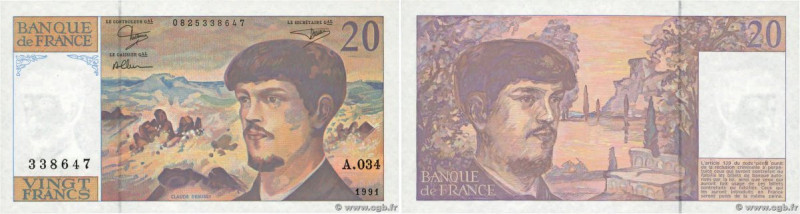 Country : FRANCE 
Face Value : 20 Francs DEBUSSY à fil de sécurité 
Date : 1991 ...