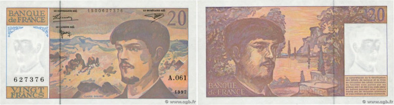 Country : FRANCE 
Face Value : 20 Francs DEBUSSY Modifié 
Date : 1997 
Period/Pr...