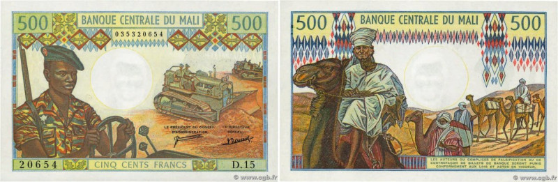 Country : MALI 
Face Value : 500 Francs 
Date : (1973-1984) 
Period/Province/Ban...