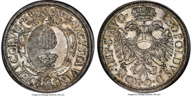 Augsburg. Free City Taler 1694 MS64 NGC, Augsburg mint, KM106, Dav-5049, Forster-403. With the name and titles of Leopold I. A remarkably immaculate p...