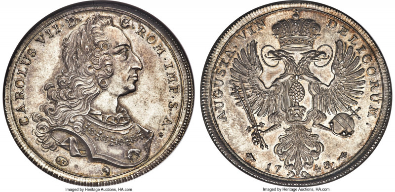 Augsburg. Free City Taler 1743-IT MS63 NGC, Augsburg mint, KM148, Dav-1922, Schö...