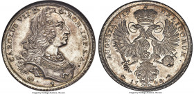 Augsburg. Free City Taler 1743-IT MS63 NGC, Augsburg mint, KM148, Dav-1922, Schön-41, Wittelsbach-1971, Forster-535. With the name and titles of Karl ...