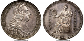 Augsburg. Free City Taler 1745-IT MS63 NGC, Augsburg mint, KM157, Dav-1925, Schön-49, Forster-555. With the name and titles of Franz I. A charming sin...