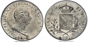 Baden. Karl I Friedrich Taler 1811-BE MS64 PCGS, Mannheim mint, KM152, Dav-514, AKS-11, Thun-13. Mintage: 3,885. The second-lowest mintage date from t...