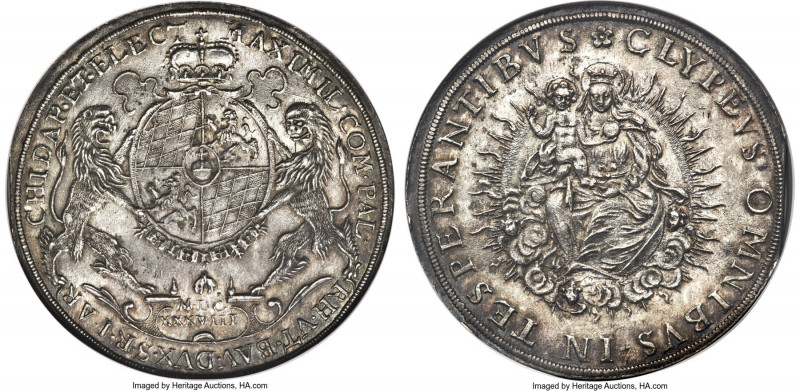 Bavaria. Maximilian I Taler 1638 MS65 NGC, Munich mint, KM227.3, Dav-6078, cf. W...