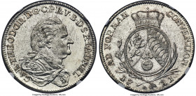 Bavaria. Karl Theodor Taler 1781-AS MS64+ NGC, Manheim mint, KM580, Dav-1960, Hahn-394. An exceptional specimen from this highly collectible series of...
