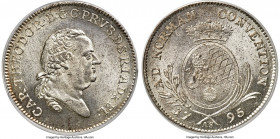 Bavaria. Karl Theodor Taler 1795-AS MS65 PCGS, Mannheim mint, KM560.3, Dav-1959, Wittelsbach-2415, Hahn-393. A beautiful and entirely original specime...