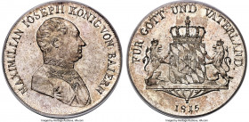 Bavaria. Maximilian I Joseph Taler 1815 MS65 PCGS, Munich mint, KM701, Dav-551, AKS-48, Thun-43, Wittelsbach-2592. Mintage: 6,913. Not a type-date tha...