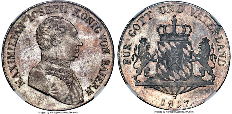 Bavaria. Maximilian I Joseph Taler 1817 MS63 NGC, Munich mint, KM701, Dav-551, A...
