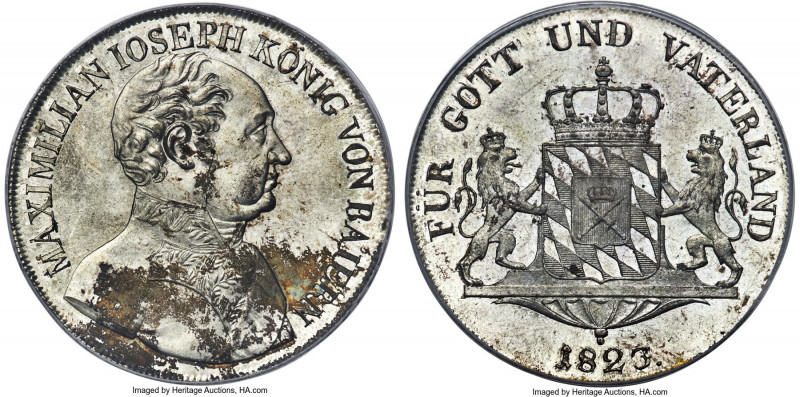 Bavaria. Maximilian I Joseph Taler 1823 MS65 PCGS, Munich mint, KM716, Dav-554, ...