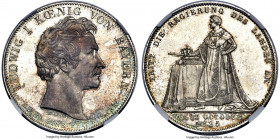 Bavaria. Ludwig I "Coronation" Taler 1825 MS64 Prooflike NGC, Munich mint, KM720, Dav-555, AKS-112, Thun-49. Commemorating Ludwig's coronation. The so...