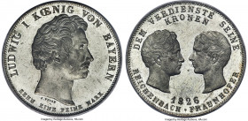 Bavaria. Ludwig I "Death of Reichenbach and Fraunhofer" Taler 1826 MS65 PCGS, Munich mint, KM721, Dav-558, AKS-114, Thun-51. A superior Taler commemor...