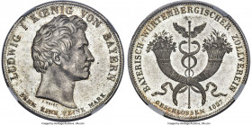 Bavaria. Ludwig I "Customs Treaty" Taler 1827 MS67 NGC, Munich mint, KM731, Dav-559, AKS-116, Thun-52. Commemorating the signing of the customs treaty...