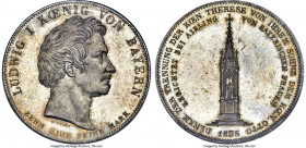 Bavaria. Ludwig I "Monument" Taler 1835 MS65 NGC, Munich mint, KM778, Dav-575, AKS-134, Thun-67. Commemorating the monument to the separation of Queen...