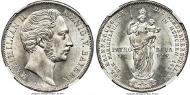 Bavaria. Maximilian II "Madonna Column" 2 Gulden 1855 MS64 NGC, Munich mint, KM848, Dav-604, AKS-168, Thun-97. Commemorating the restoration of the Ma...