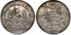 Brandenburg-Ansbach. Friedrich II, Albert, & Christian Taler 1631/0 MS65 NGC, Nürnberg mint, KM50.3, Dav-6238, Wilmersdörffer-872, Grüber Collection-4...