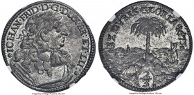 Brunswick-Lüneburg-Calenberg. Johann Friedrich 2/3 Taler (Gulden) 1675-RB MS64 NGC, Hannover mint, KM170, Dav-376, Knyphausen-2432, Welter-1729. Varie...