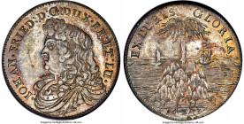 Brunswick-Lüneburg-Calenberg. Johann Friedrich 2/3 Taler (Gulden) 1677 MS66 NGC, Hannover mint, KM188.2 (this coin), Dav-380, Knyphausen-2437, Welter-...