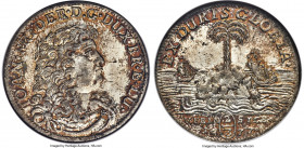 Brunswick-Lüneburg-Calenberg. Johann Friedrich 2/3 Taler (Gulden) 1677 MS64 NGC, Hannover mint, KM-A224 (this coin), Dav-377A, Knyphausen-2442, Welter...